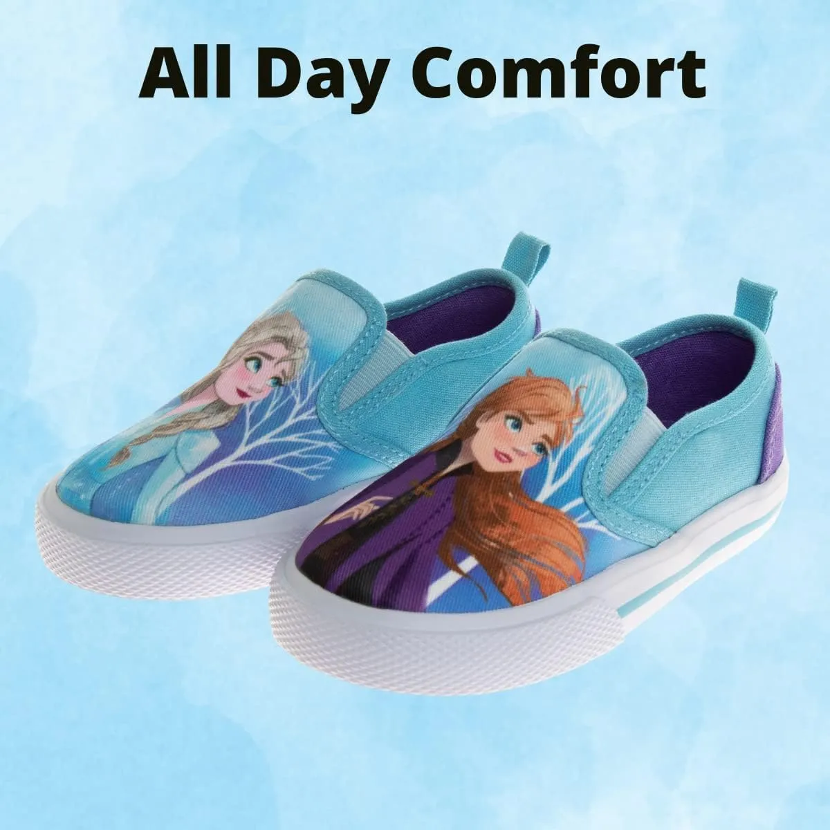 Disney Minnie Mouse, Elsa Frozen, Snow White Princess Shoes for Girls Toddler Kids Character Loafer Low top Slip-on Casual Tennis Canvas Sneakers