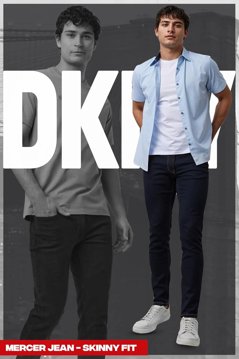 DKNY Mens Skinny Jeans for Men - Stretch Denim Classic 5 Pocket Men's Skinny Jeans | Stretch Fit Denim for Men
