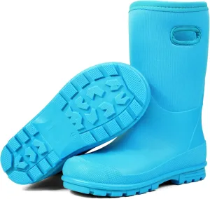 DKSUKO Kid's Muck Rain Boots for Girls and Boys,Winter Snow Waterproof Insulated Neoprene Rubber Boots