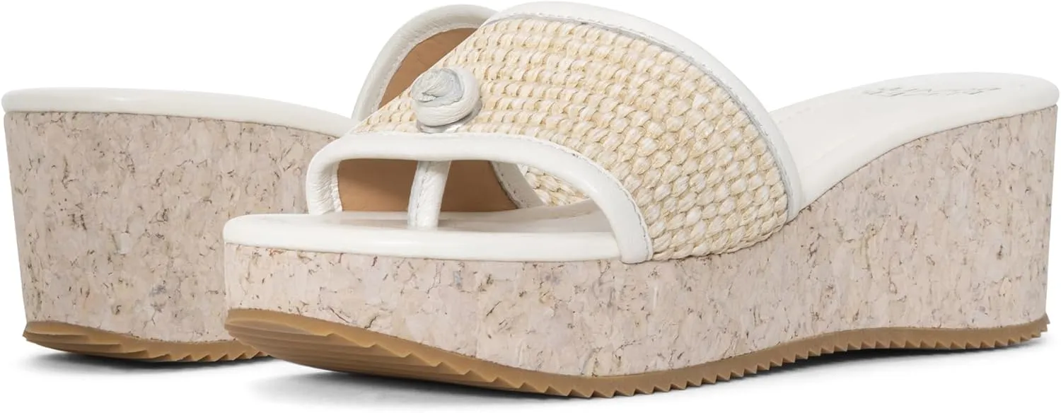 Donald Pliner Women’s SILLI Wedge Sandal – 2.5” Heel, Comfortable Sandals for Women, Heeled Summer Sandals, Open Toe Shoes for Women, Slip-On Sandals