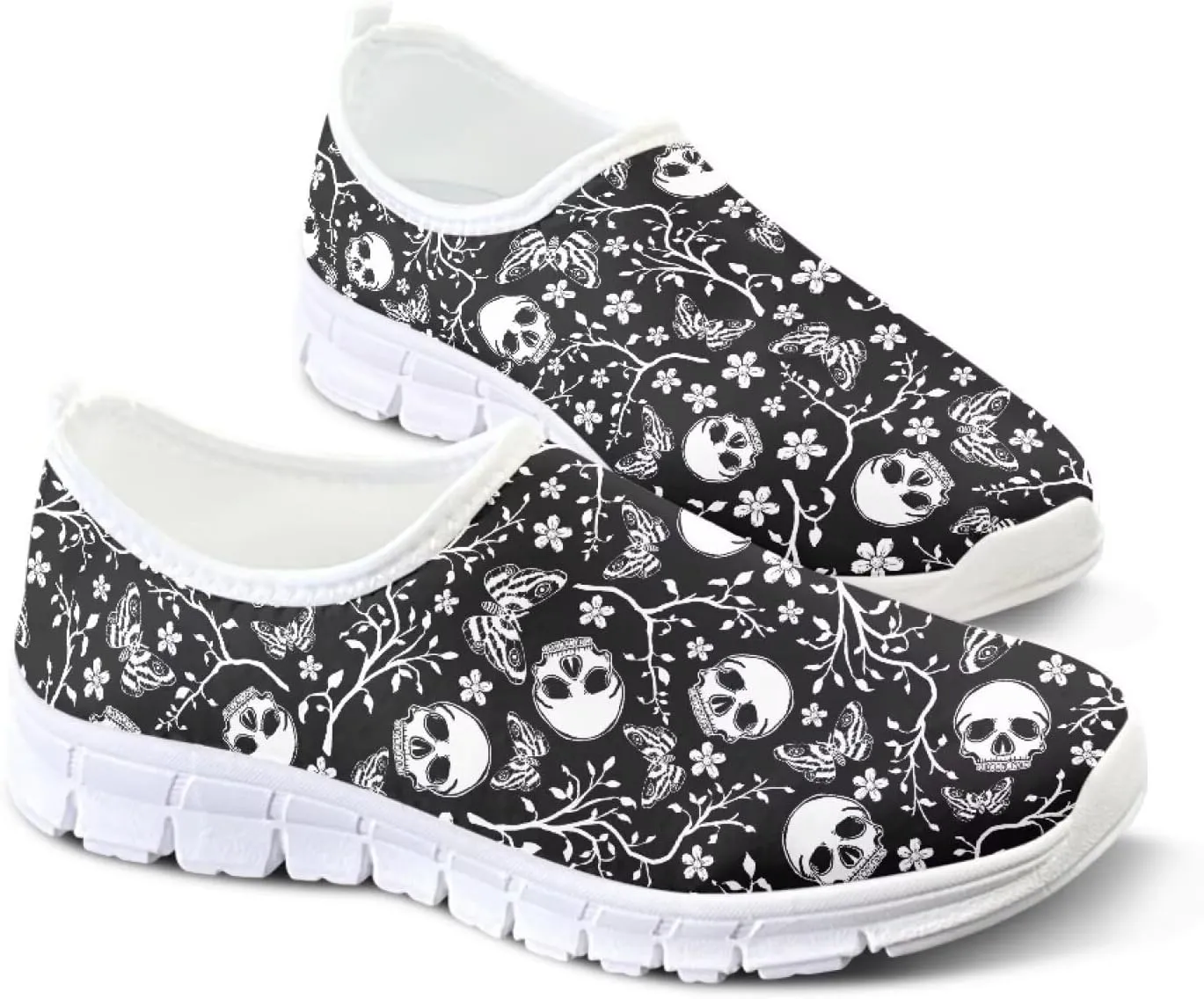 Doojoayie Art Printed Women Slip On Shoes for Ladies Tennis Shoes Daily Casual Footwear