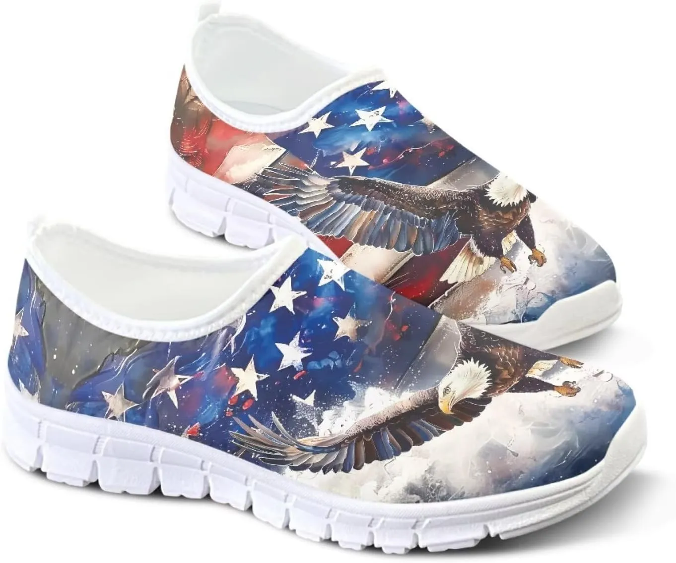 Doojoayie Art Printed Women Slip On Shoes for Ladies Tennis Shoes Daily Casual Footwear
