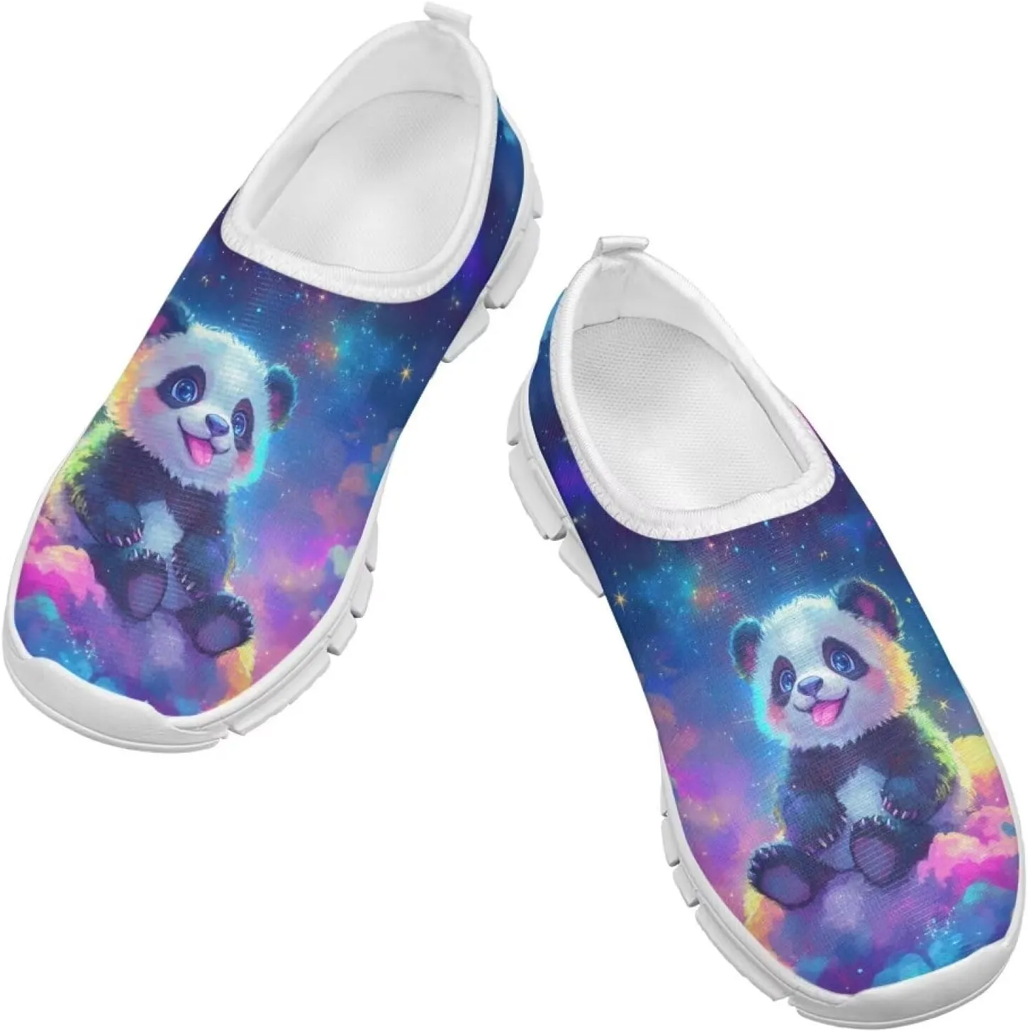 Doojoayie Girls Running Shoes Slip On Cute Graphic Sneakers for Girls and Boys Workout