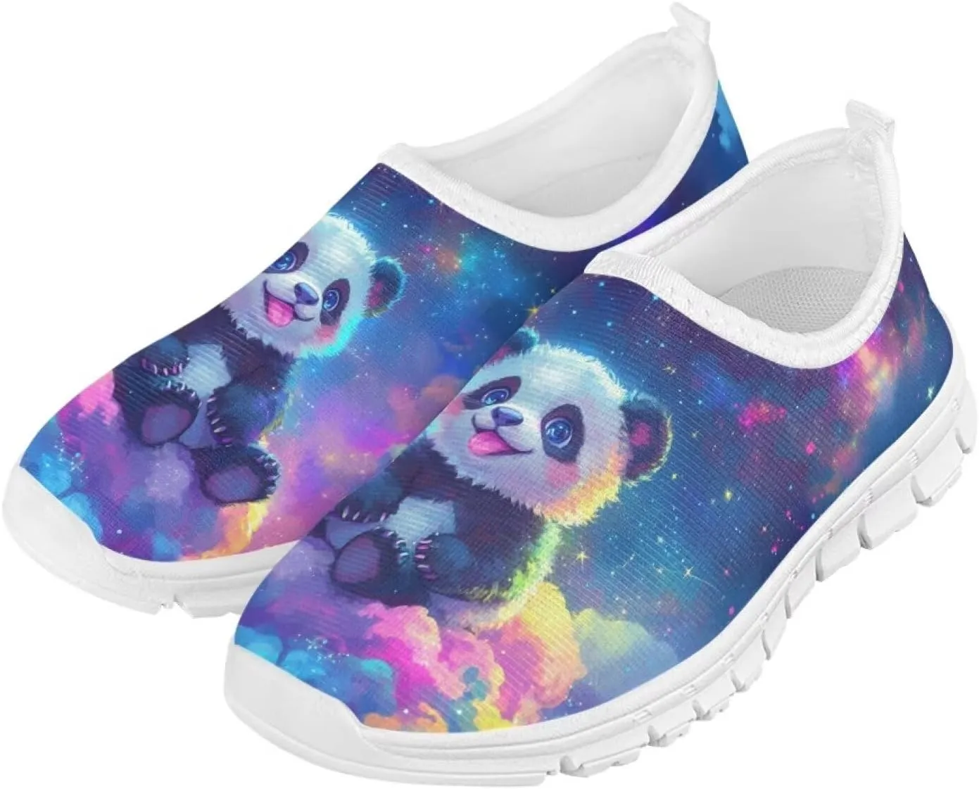 Doojoayie Girls Running Shoes Slip On Cute Graphic Sneakers for Girls and Boys Workout