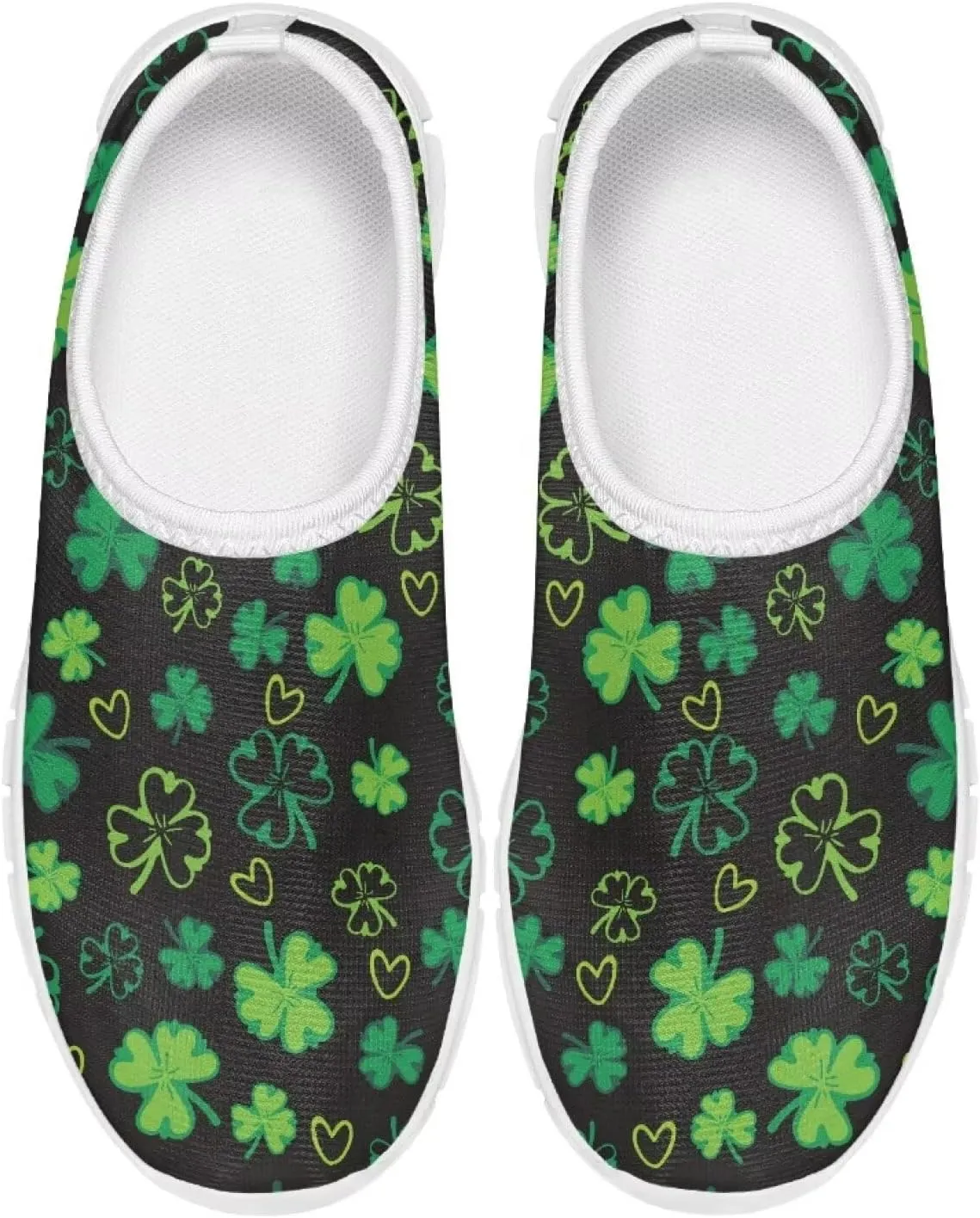 Doojoayie Girls St Patrick's Day Shoes Slip On Running Shoes Kids Holiday Present