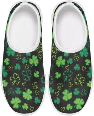 Doojoayie Girls St Patrick's Day Shoes Slip On Running Shoes Kids Holiday Present
