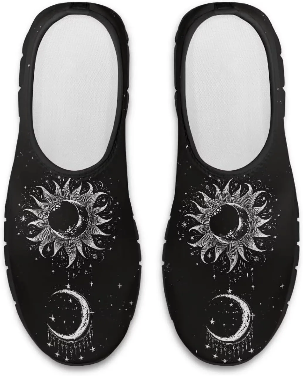 Doojoayie Gothic Womens Casual Shoes Slip in Walking Shoes for Adults as Loafers