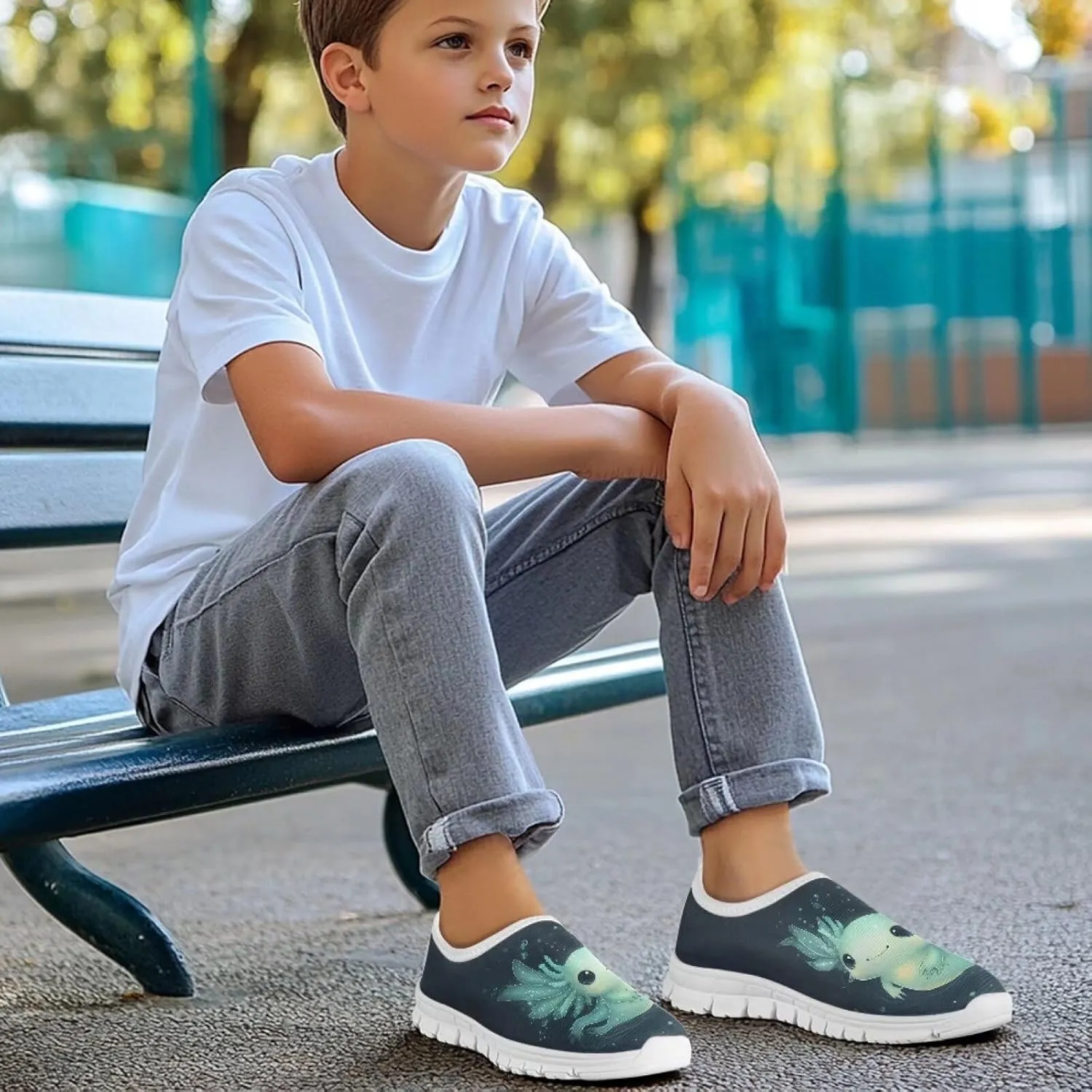 Doojoayie Novelty Boys Slip On Sneakers Non Slip for Kids Outdoor Active Play