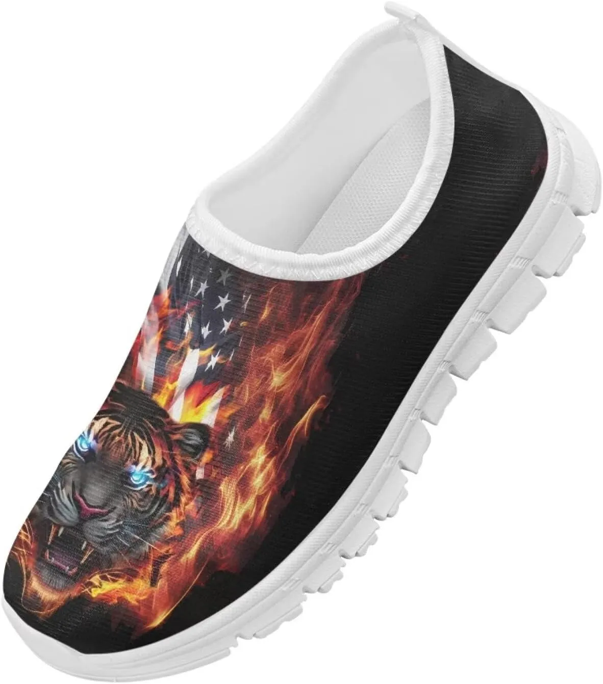 Doojoayie Running Shoes for Boys Slip On Sneakers Anti-Slip Workout Shoes Black