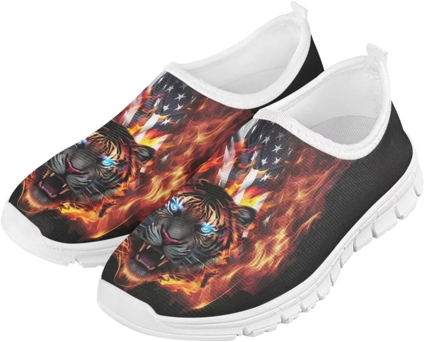 Doojoayie Running Shoes for Boys Slip On Sneakers Anti-Slip Workout Shoes Black