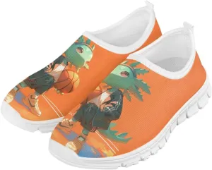 Doojoayie Running Shoes for Boys Slip On Sneakers Anti-Slip Workout Shoes Black