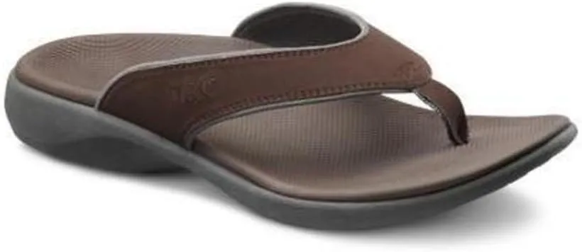 Dr. Comfort Collin Men's Supportive Orthotic Sandals Chocolate - 10 Medium-Wide