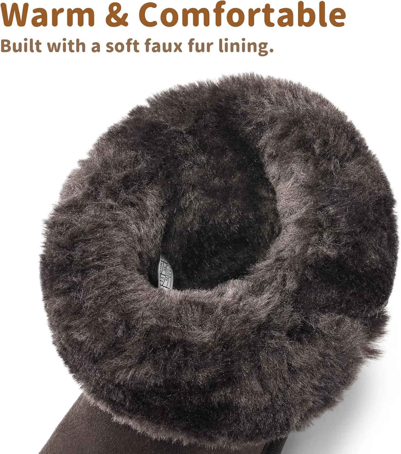 DREAM PAIRS Girls Boots Kids Boys Winter Snow Suede Mid Calf Boots Faux Fur Lined FuzzyChic Kid's Lolly for Little Kid/Big Kid