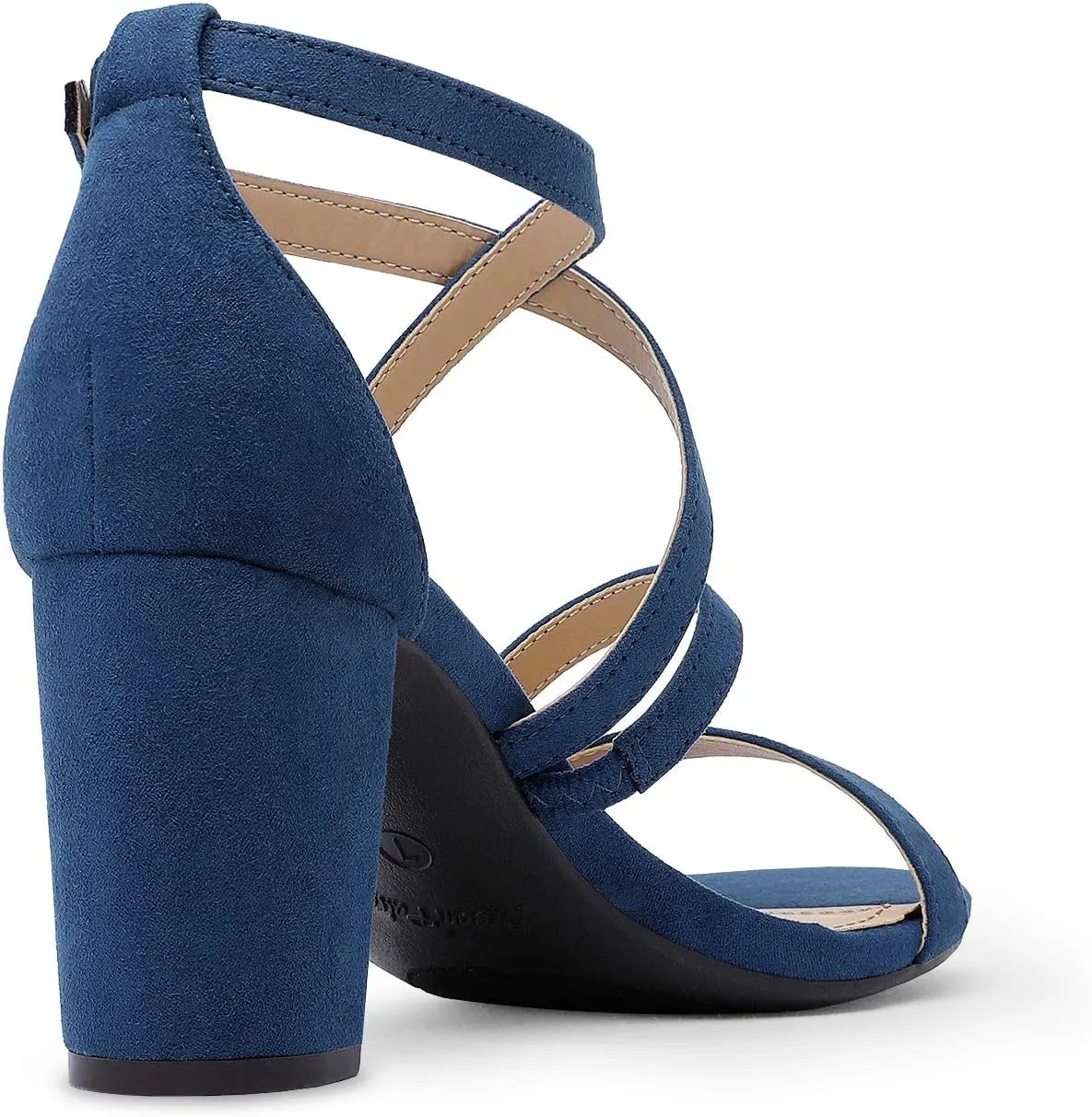 DREAM PAIRS Women’s Ankle Strap Dress Pump Low Chunky Heel Sandals