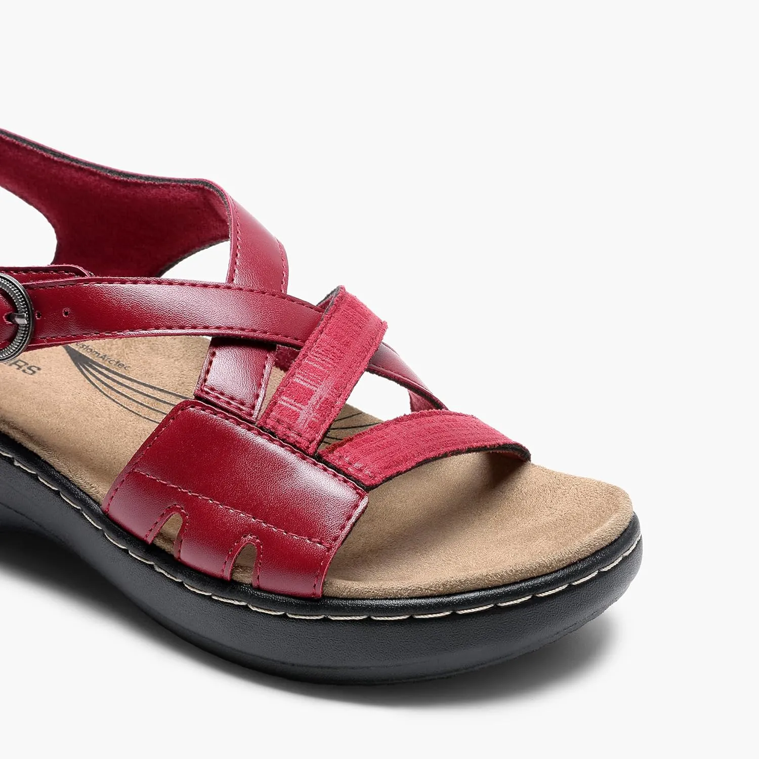 DREAM PAIRS Women's Comfortable Arch Support Wedge Sandals Open Toe Summer Walking Shoe