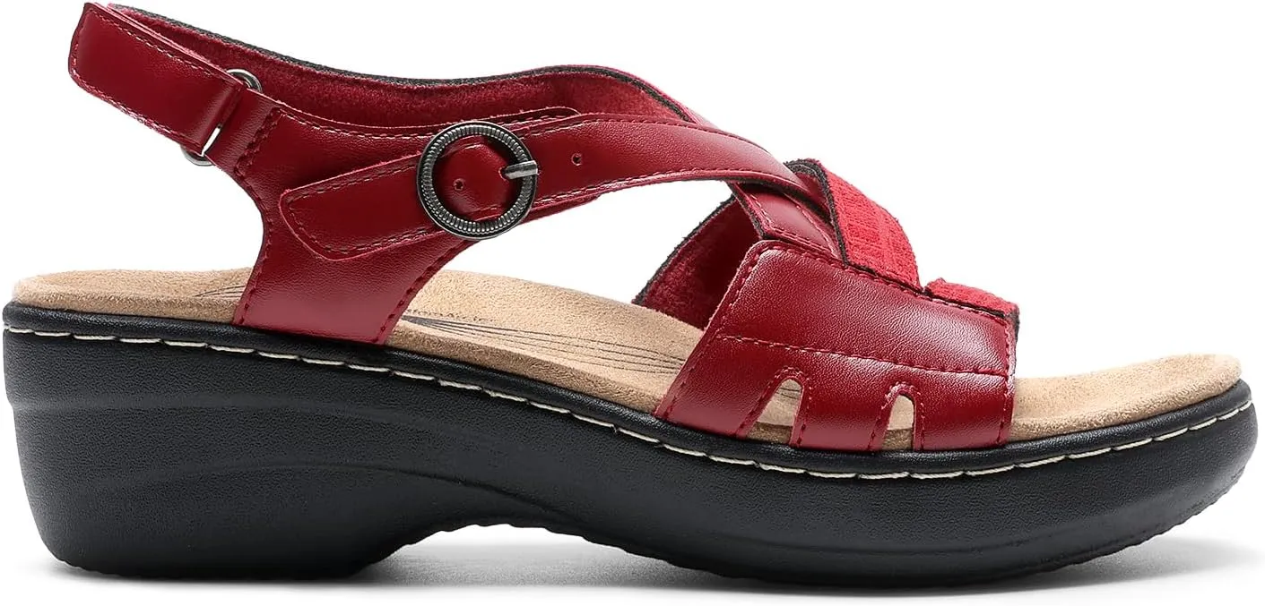 DREAM PAIRS Women's Comfortable Arch Support Wedge Sandals Open Toe Summer Walking Shoe