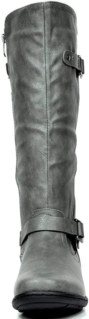 DREAM PAIRS Women's Faux Fur-Lined Knee High Winter Boots Fall Tall Boots