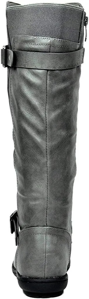 DREAM PAIRS Women's Faux Fur-Lined Knee High Winter Boots Fall Tall Boots