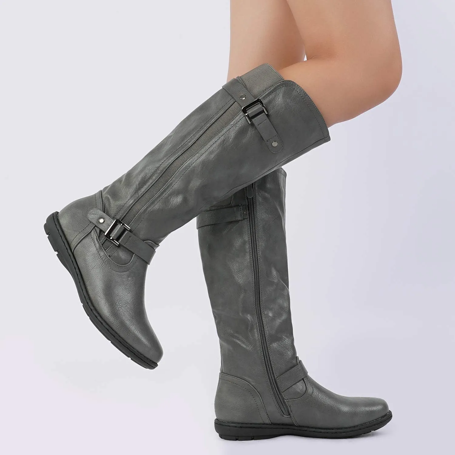DREAM PAIRS Women's Faux Fur-Lined Knee High Winter Boots Fall Tall Boots