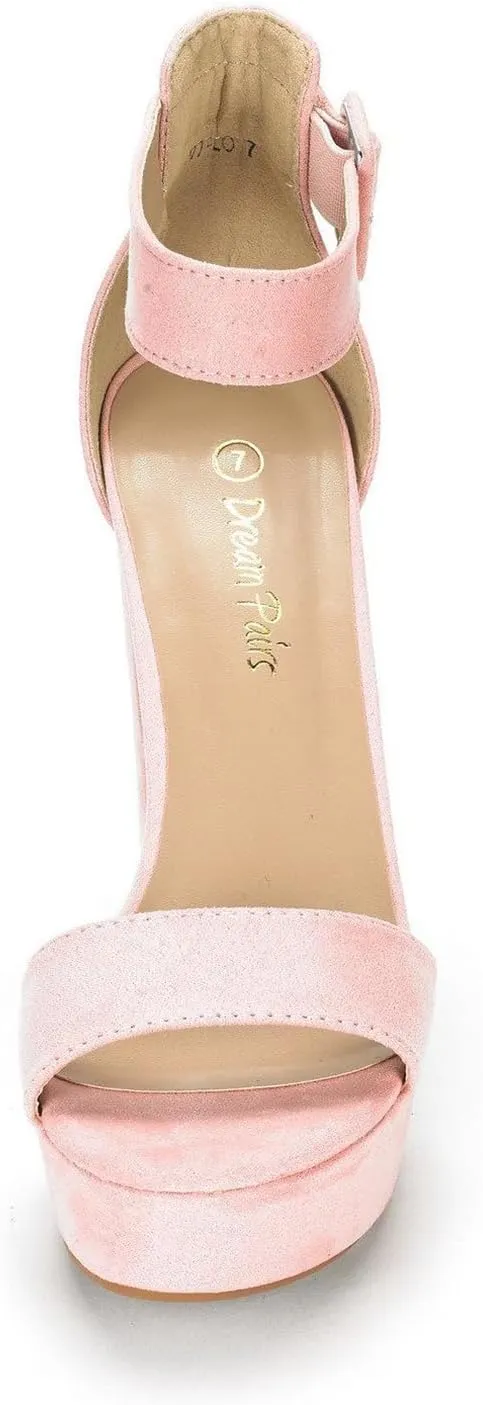 DREAM PAIRS Women's Hi-lo Heeled Sandal