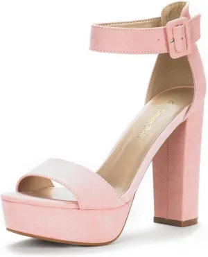 DREAM PAIRS Women's Hi-lo Heeled Sandal