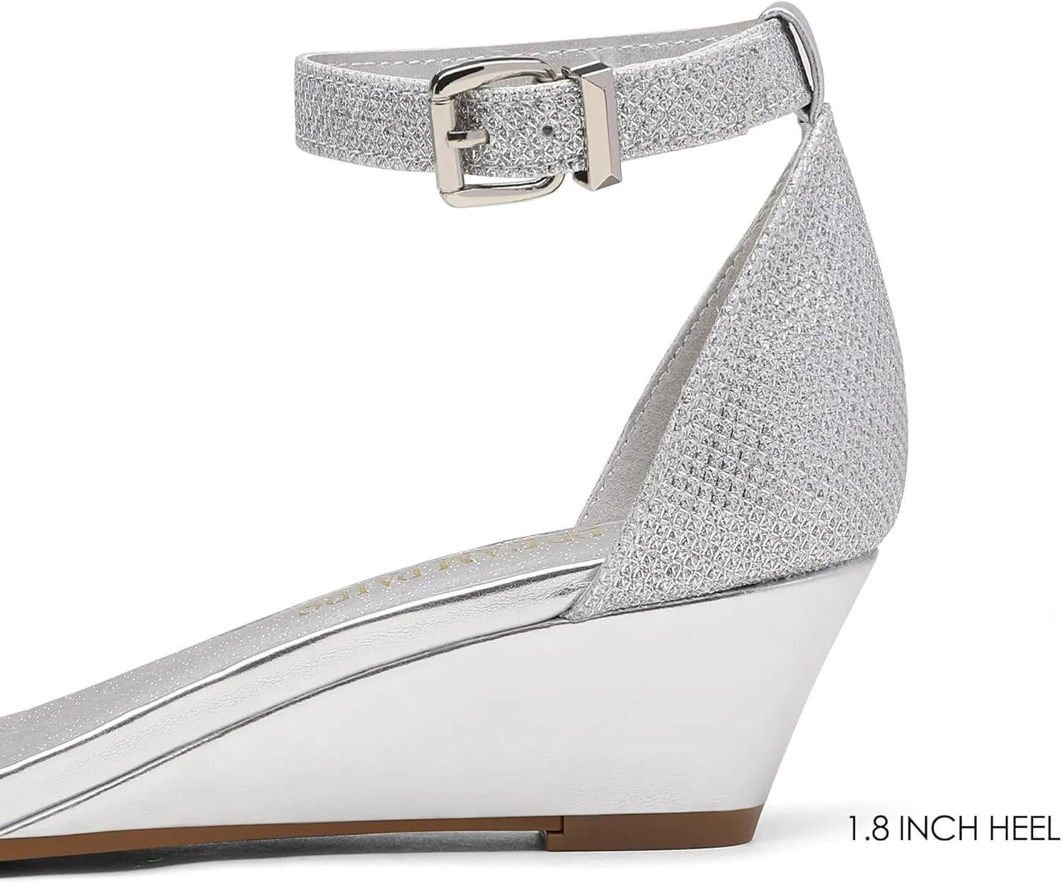 DREAM PAIRS Women's Ingrid Ankle Strap Low Wedge Sandal
