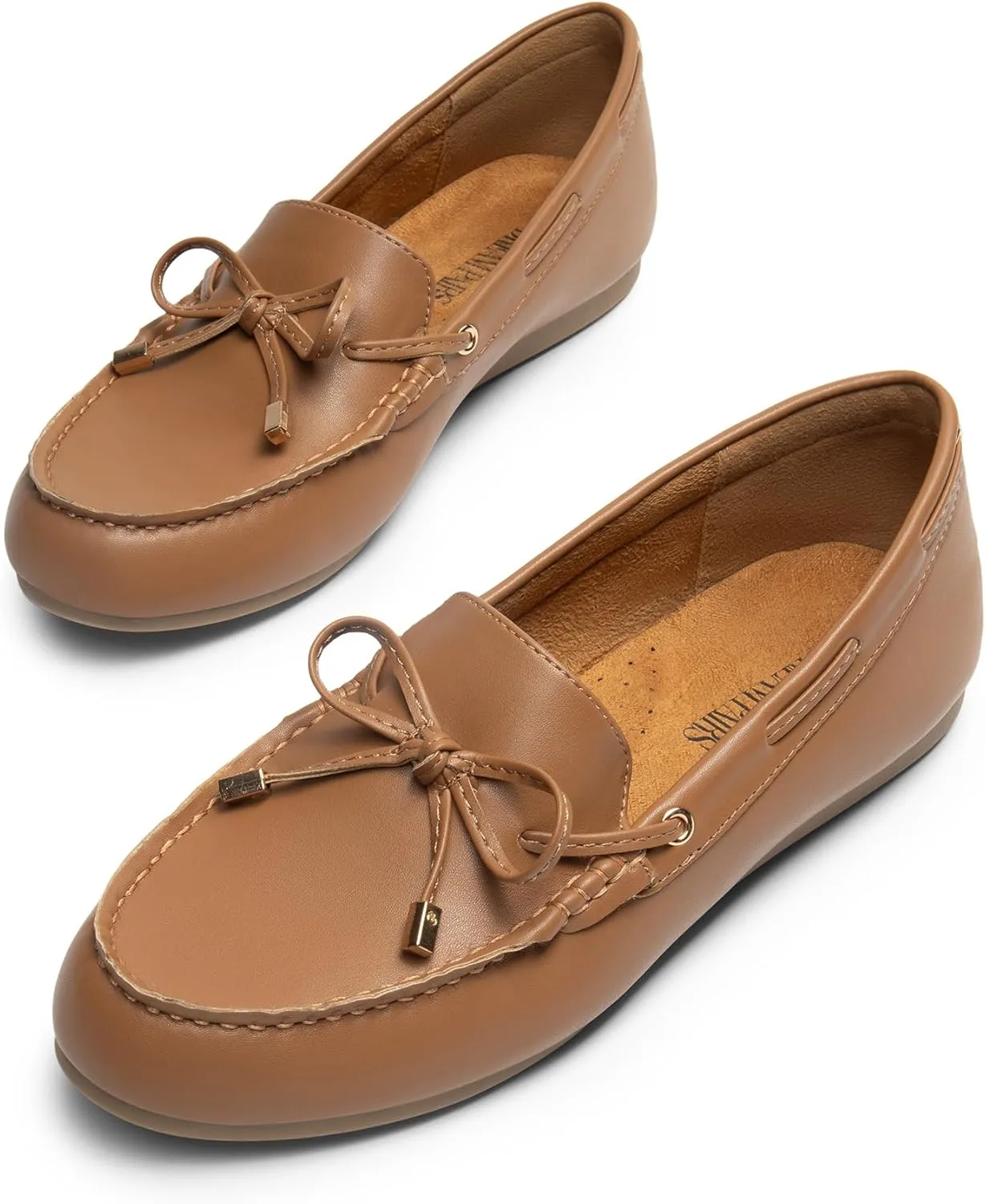 DREAM PAIRS Women's Loafers Comfortable Dressy Slip-on Business Casual Work Shoes Bow-Knot Office Driving Round Toe Flats Loafers