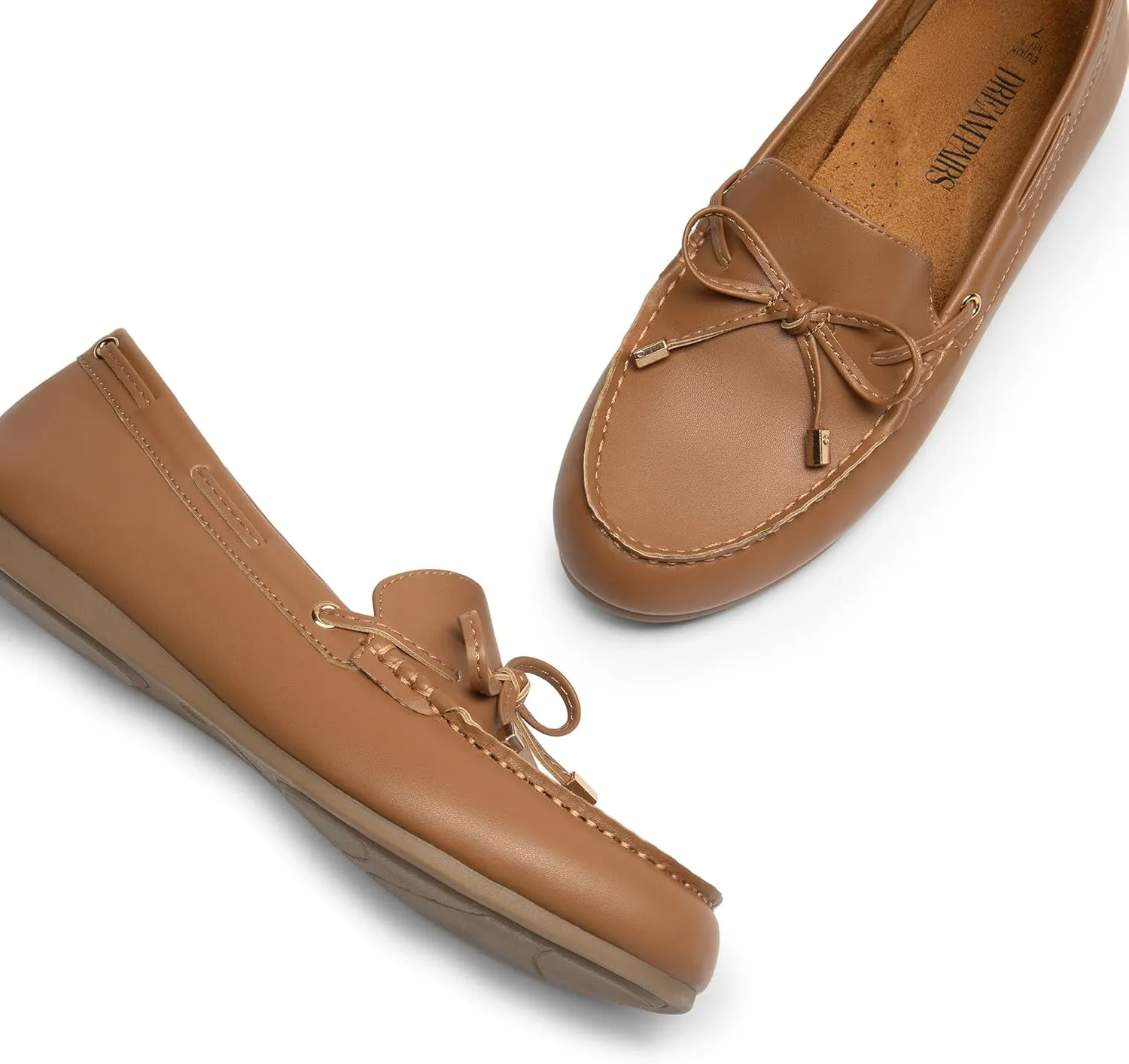 DREAM PAIRS Women's Loafers Comfortable Dressy Slip-on Business Casual Work Shoes Bow-Knot Office Driving Round Toe Flats Loafers