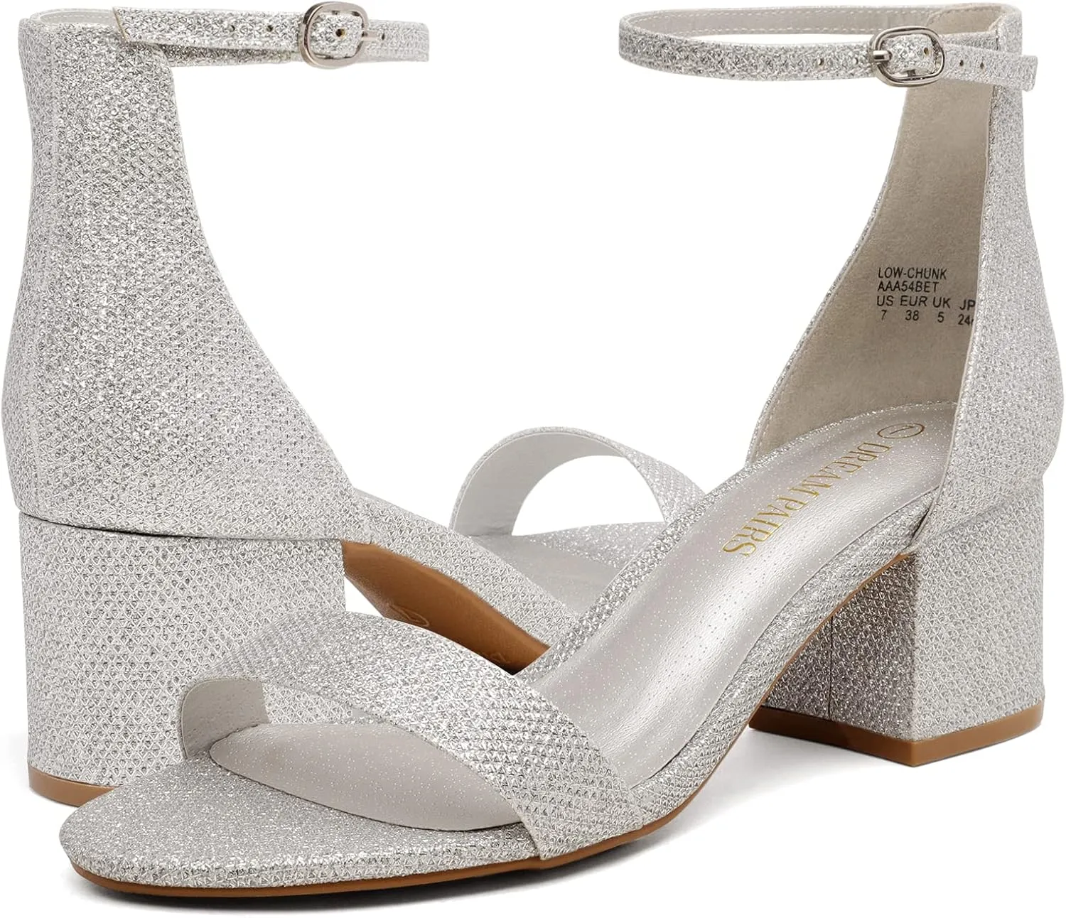 DREAM PAIRS Womens Low-Chunk Low Heel Pump Sandal