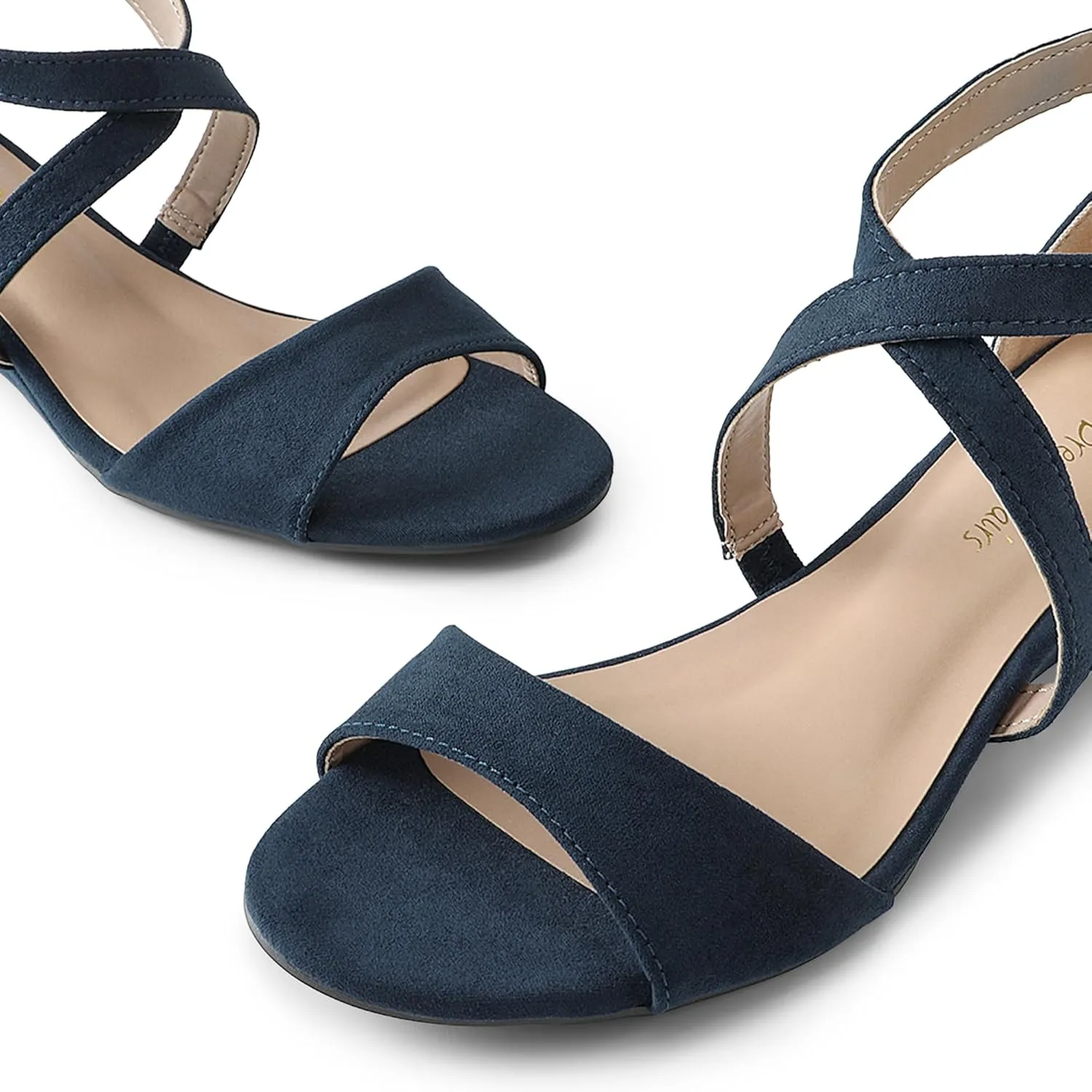 DREAM PAIRS Women's Low Wedge Sandals Ankle Strap Heel Sandal Open Toe Wide Dress Summer Shoes