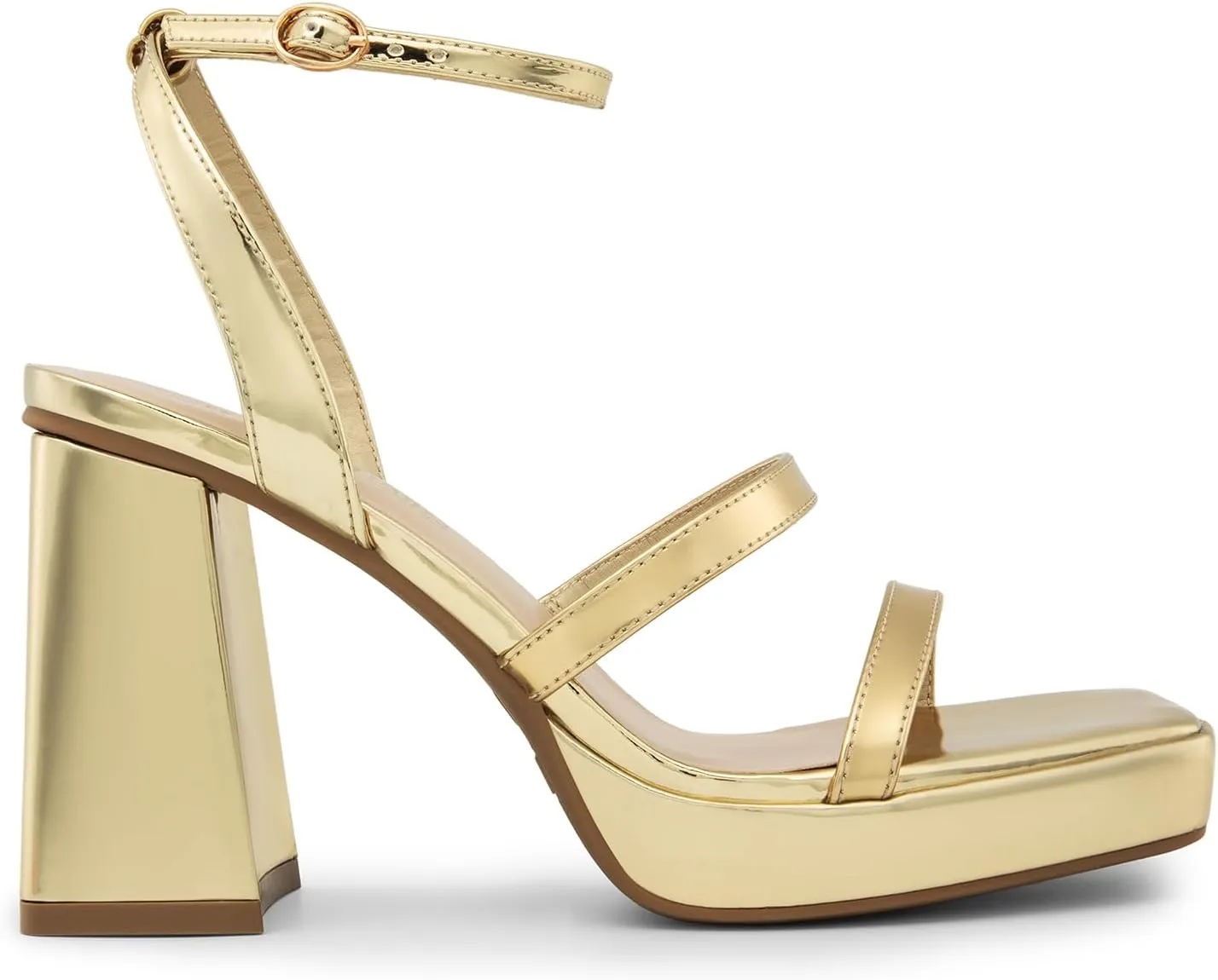 DREAM PAIRS Women's Platform Strappy Heels Open Toe Ankle Strap Square Party Sandals Y2K Dress Shoes