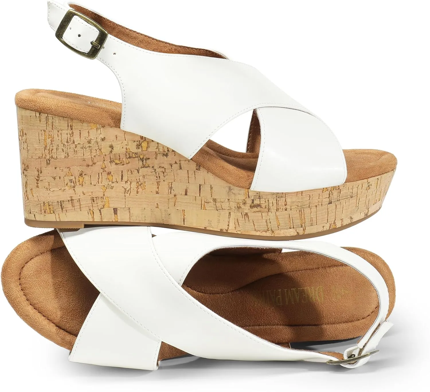 DREAM PAIRS Women's Platform Wedge Sandals Comfortable Ankle Strap Sandals for Women Casual Dressy Summer