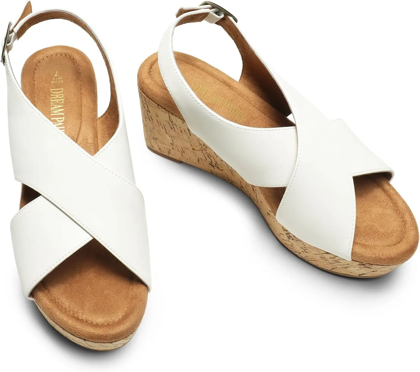DREAM PAIRS Women's Platform Wedge Sandals Comfortable Ankle Strap Sandals for Women Casual Dressy Summer