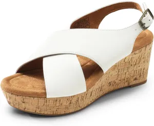 DREAM PAIRS Women's Platform Wedge Sandals Comfortable Ankle Strap Sandals for Women Casual Dressy Summer