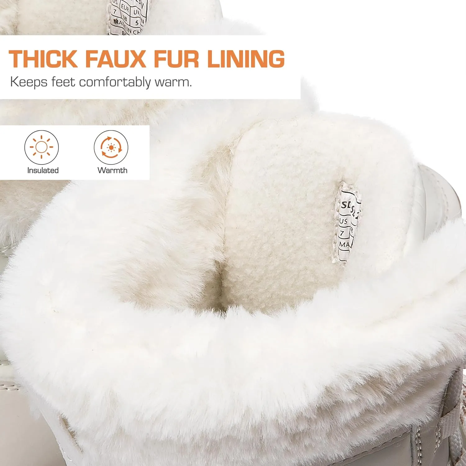 DREAM PAIRS Women's Winter Snow Boots Waterproof Lightweight Warm Faux Fur Lined Insulated Outdoor Ladies Mid-Calf Booties