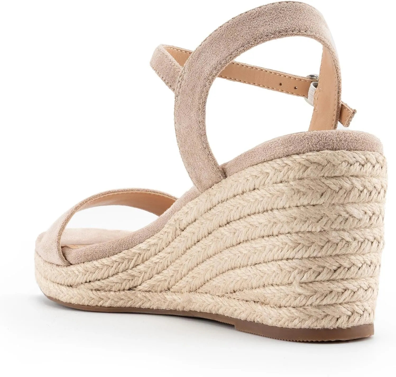 DREAMCIA Espadrilles Wedge Platform Sandals for Women Strappy Ankle Strap Buckle Open Toe Sandals Dressy Shoes Summer