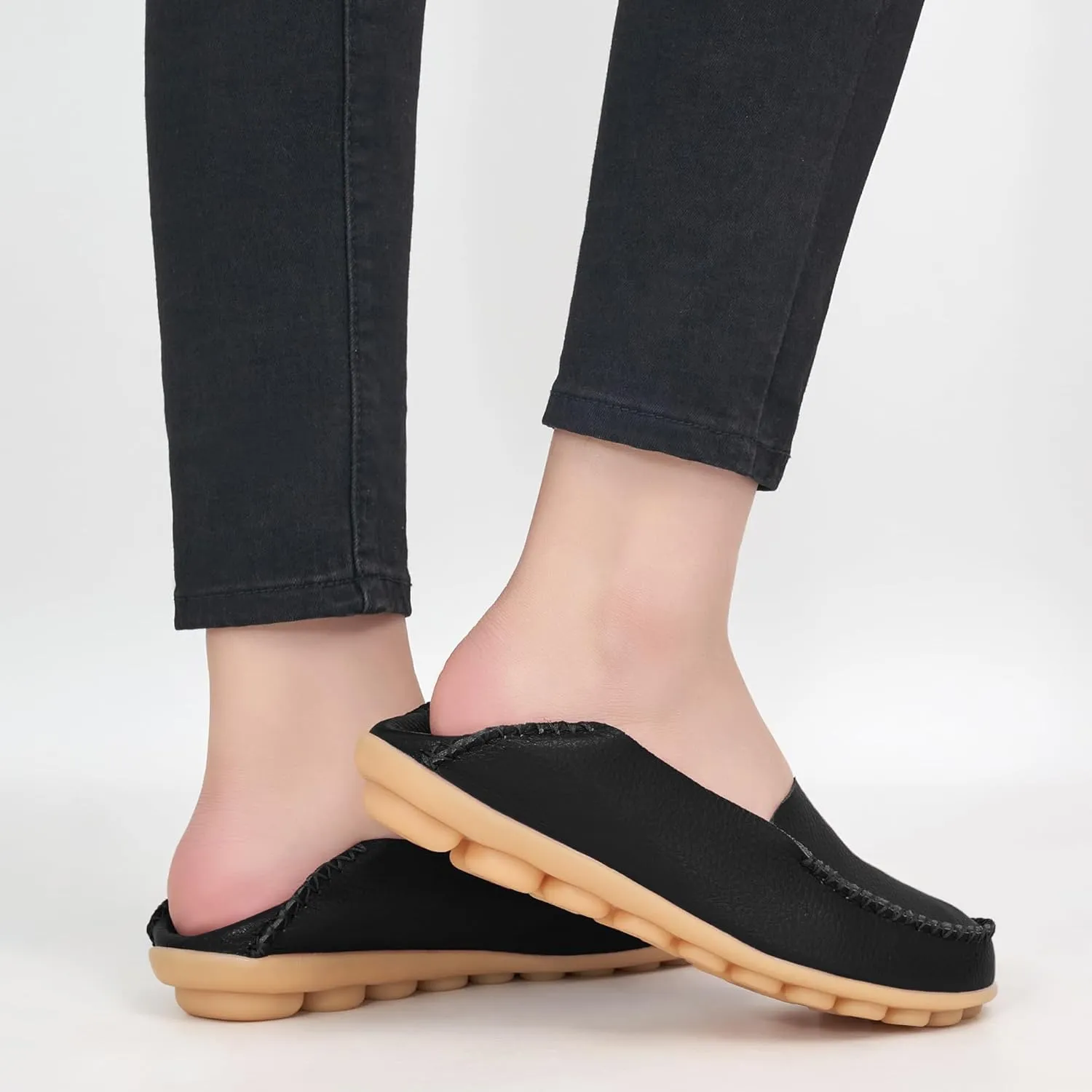 Ecetana Loafers for Women Penny Shoes Comfortable Slip On Casual Womens Loafers Fashion Moccasins Lightweight Round Toe Driving Flats Boat Shoes