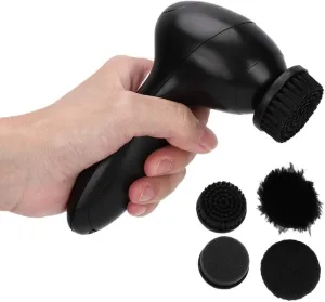 Electric Shoe Brush Shoe Polishing Kit, Handheld Portable Shoe Shine Kit Shoe Cleaning Kit, Shoes Dirt Removing Dust Cleaning Polisher for Leather Shoes Boots Sneaker Bag