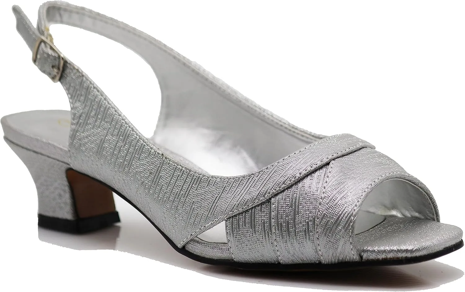 Enzo Romeo Antica02 Women's Wide Width Sling Back Low Heeled Pumps Sandals Shoes