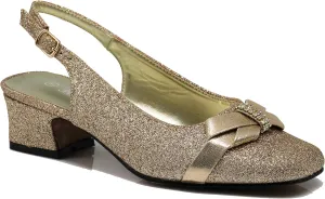 Enzo Romeo Antica02 Women's Wide Width Sling Back Low Heeled Pumps Sandals Shoes