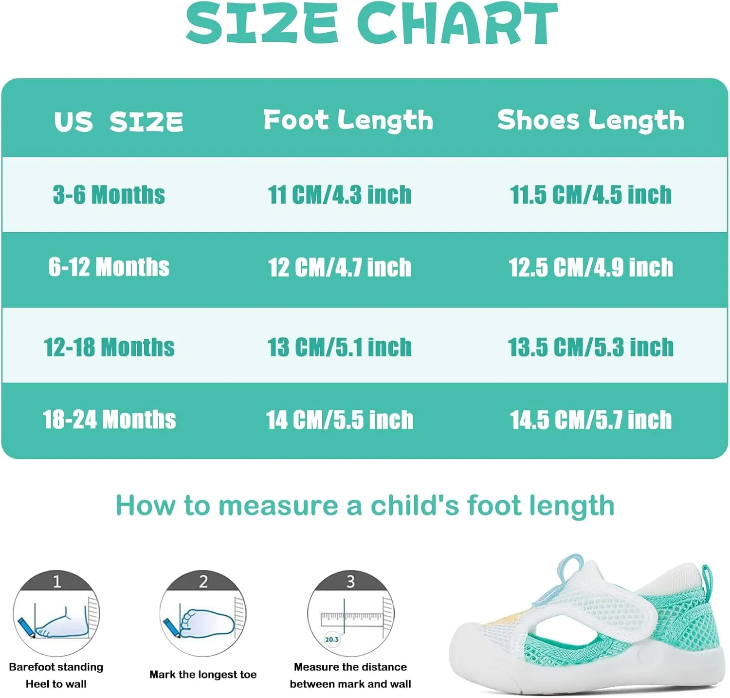 ESTAMICO Baby Girls' Summer Sandals Toe Protection Athletic Sports Sandal Non-Slip First Walking Shoes