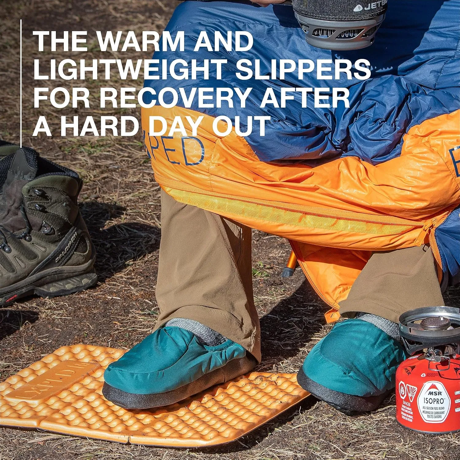Exped Camp Slipper - Warm Comfortable & Lightweight Durable Camping Slippers, Unisex (S, M, L, XL)