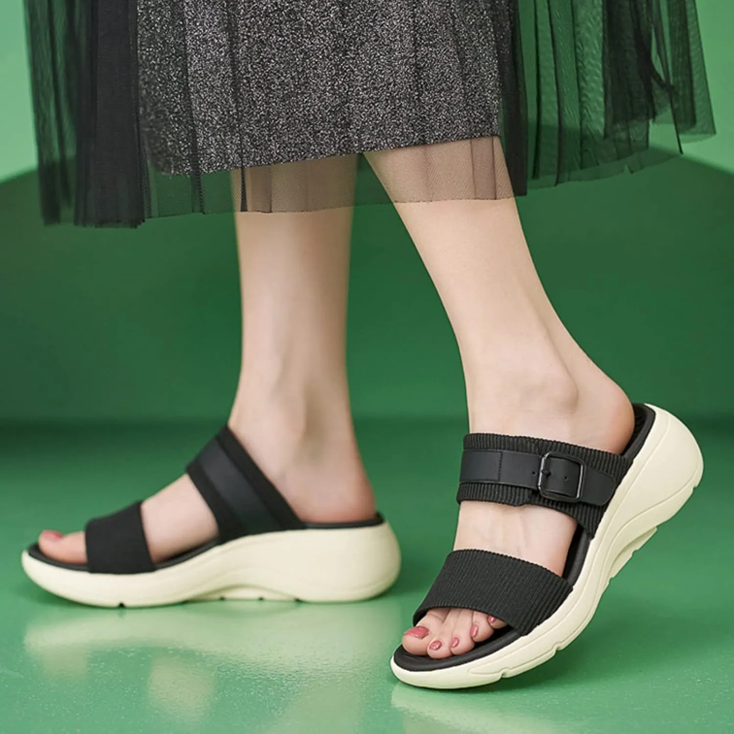 Fashion Slides Sandals for Women Open Toe Arch Support Slides Party Sandals Women's Comfortable Sandals