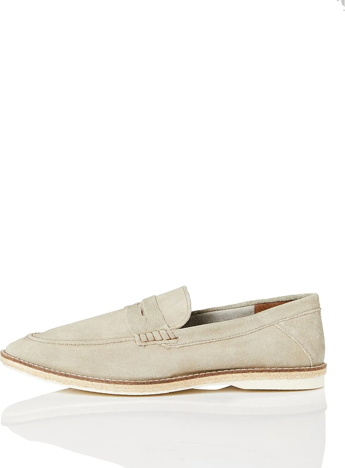 FIND Men's Jute Sole Soft Leather Shoe, Taupe, 11 Regular UK (12 US)