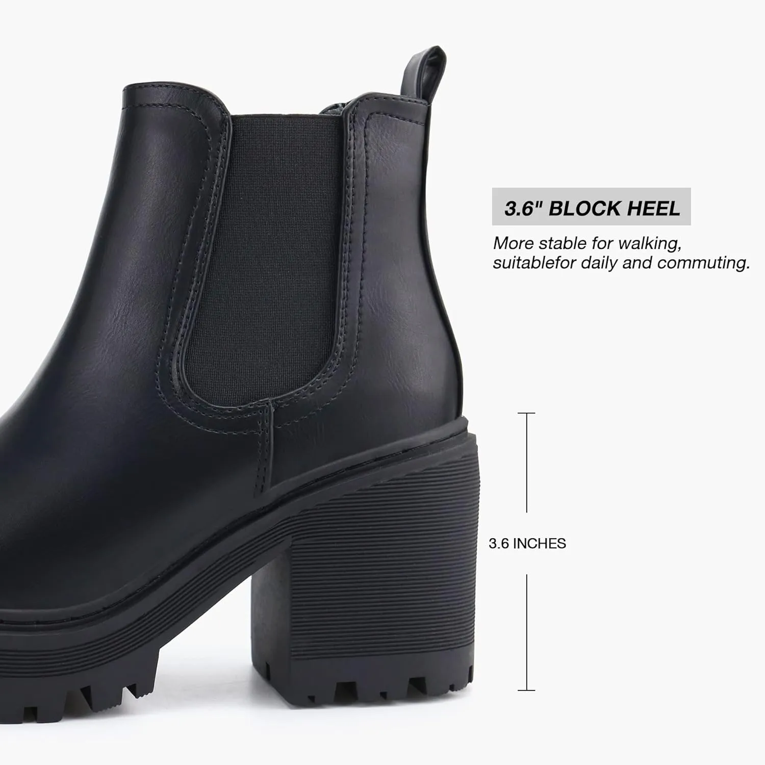 firelli Women Fashion Chelsea Boots Platform Boots Classic Ankle Booties