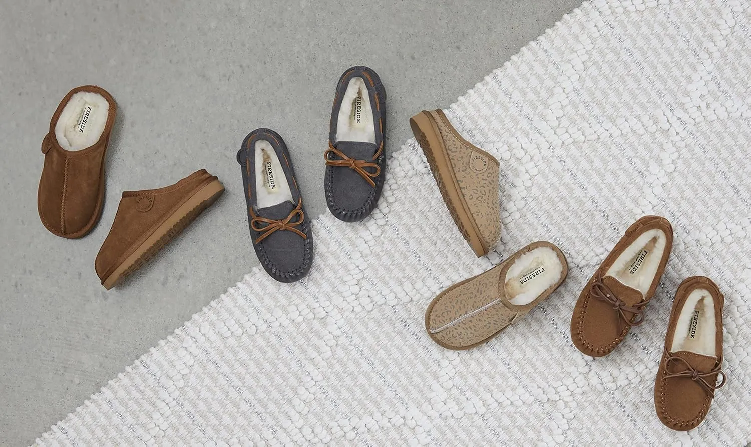 Fireside by Dearfoams Unisex-Child Parker Shearling Indoor and Outdoor Moccasin Slipper