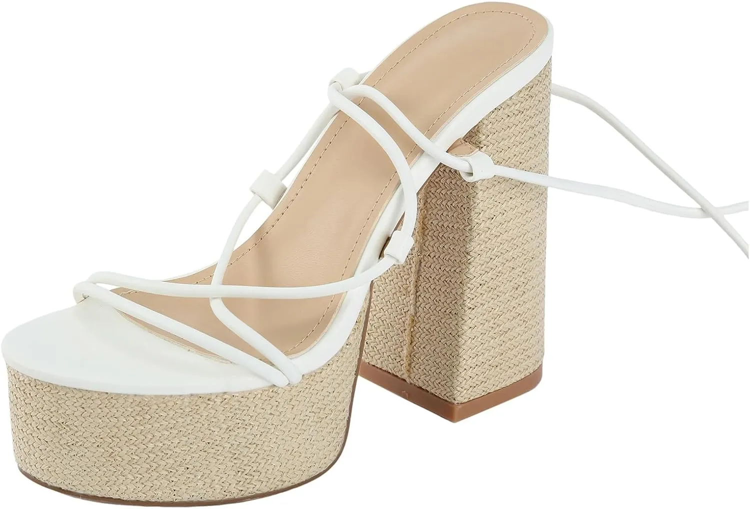 Fish Mouth Thick Heel Super High Heel Sandals Platform Thick Sole Hate Fashion High Heels Flat Sandals for Women Wide