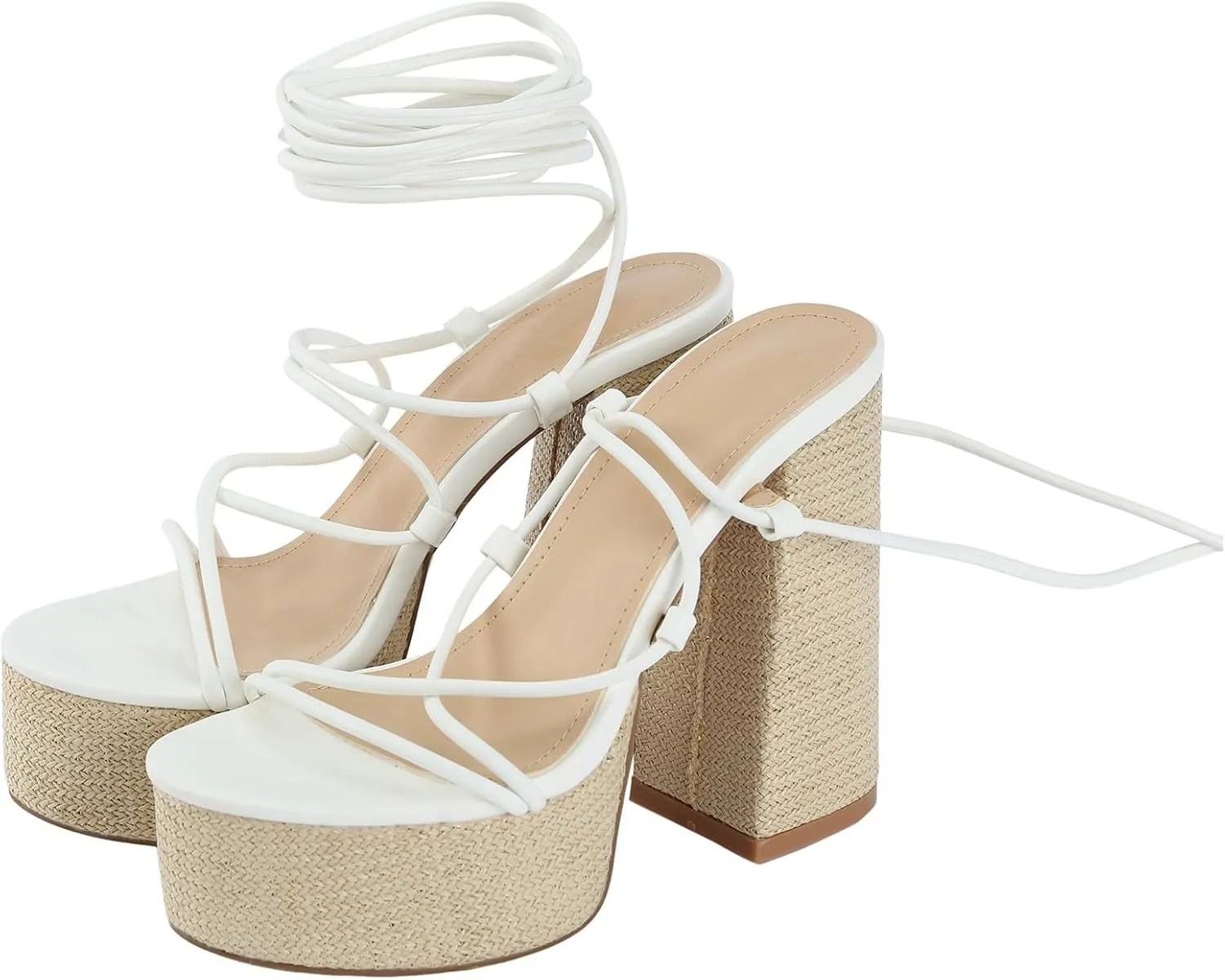 Fish Mouth Thick Heel Super High Heel Sandals Platform Thick Sole Hate Fashion High Heels Flat Sandals for Women Wide