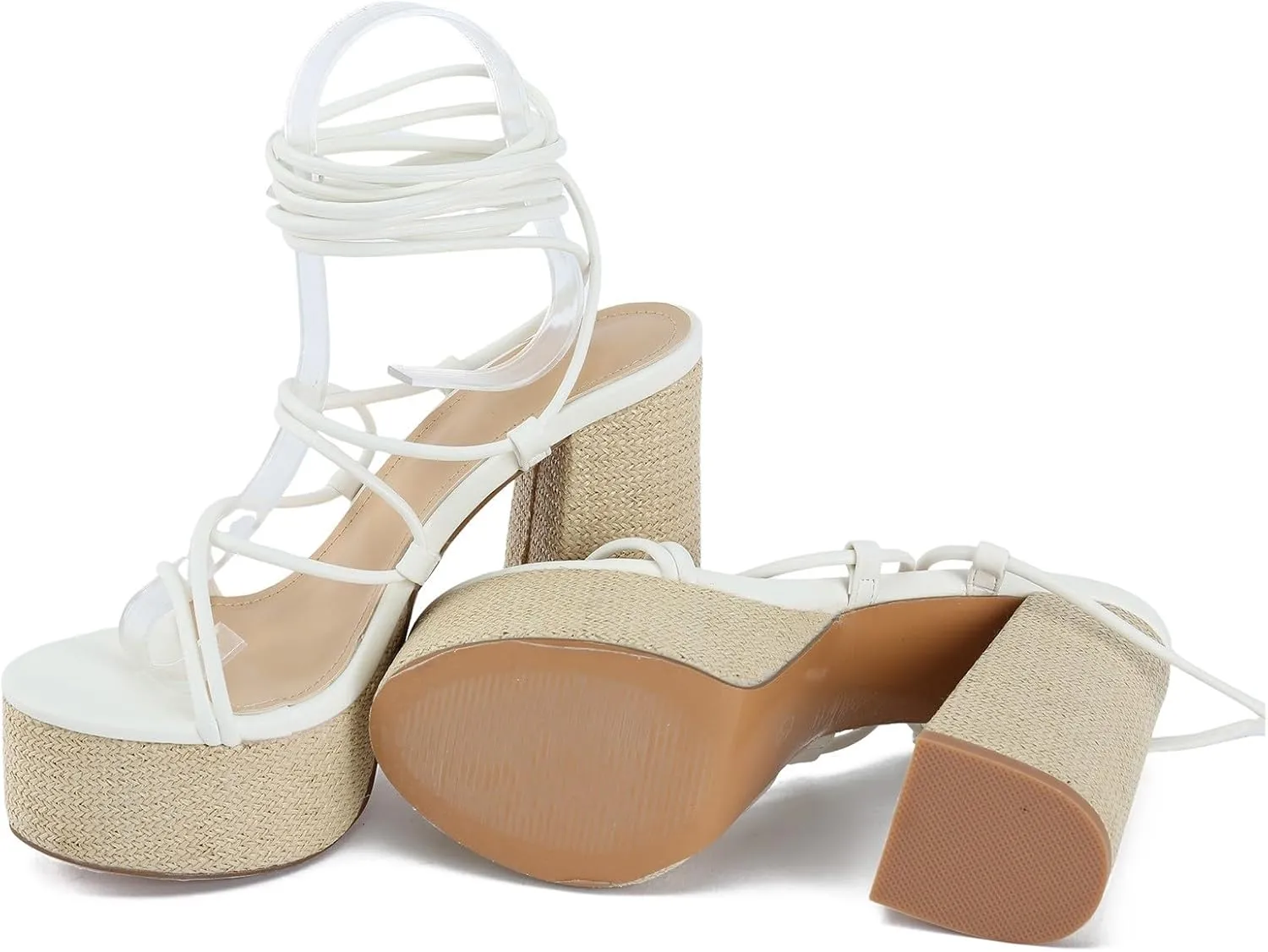 Fish Mouth Thick Heel Super High Heel Sandals Platform Thick Sole Hate Fashion High Heels Flat Sandals for Women Wide