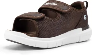 FitVille Diabetic Sandals for Men Wide Width with Arch Support, Men Diabetic Sandals Adjustable